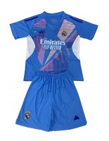 Real Madrid Brankářské Domácí dres pro děti 2024-25 Krátký Rukáv (+ trenýrky)